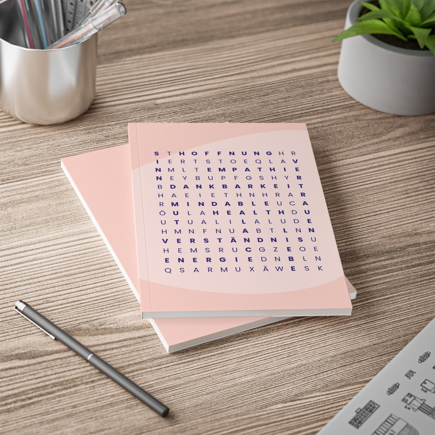 Mindable Notizbuch, A5 mit Softcover rosa